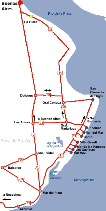 Ruta 11 a Mar Azul